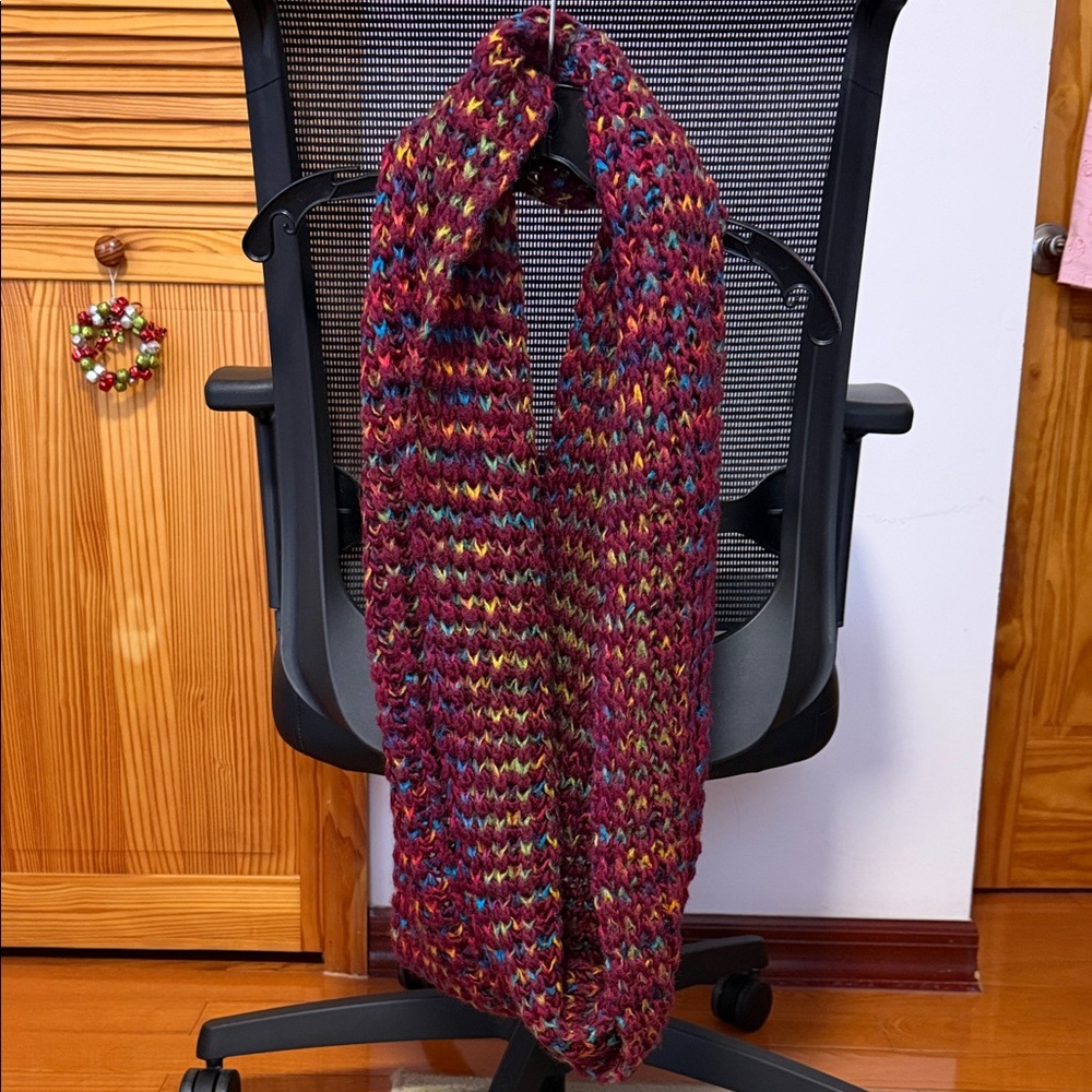 Multicolor Knit Infinity Scarf